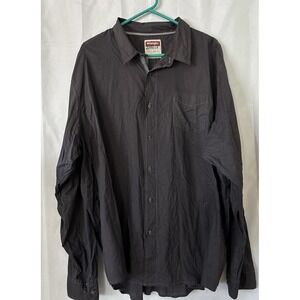 Vintage Wrangler Jean Co Button Front Long Sleeve Gray Shirt‎ 3X Large